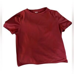 NWT Zuiki Women’s Maroon Short Sleeve Shirt